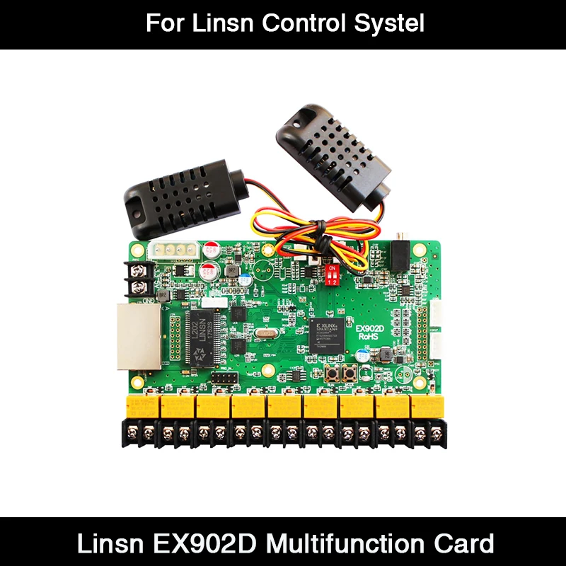 Linsn EX902D Многофункциональная карта автоматической регулировки яркости, светодиодный контроллер видеостены, работает с картой отправки TS802 Изображение 0