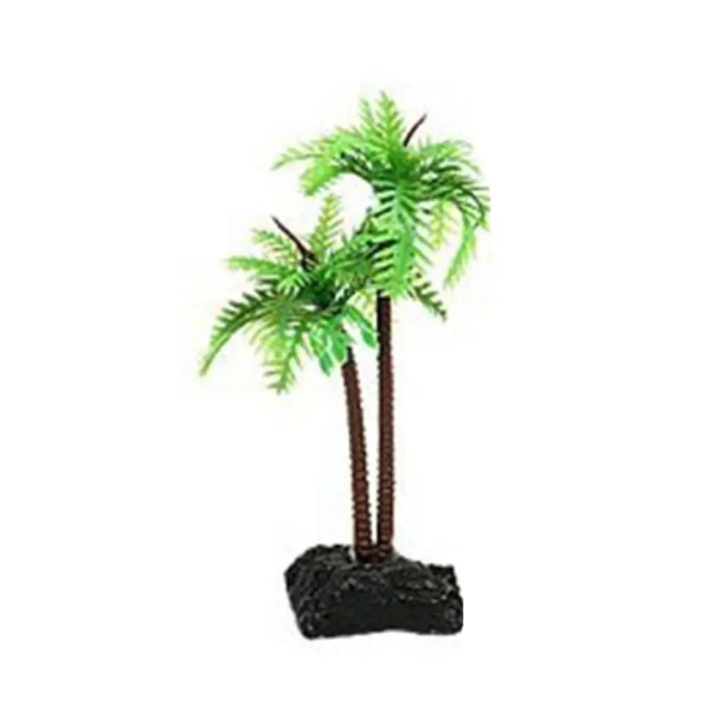 Модная пластиковая имитация водных растений Маленькая кокосовая пальма Аквариум с рыбками Аквариумы ландшафтные украшения Изображение 1