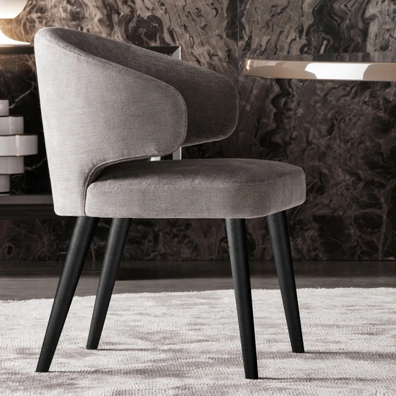 Обеденный стул в скандинавском стиле, легкая роскошь, современный минималистичный стул с сетчатой спинкой, красный стул для переговоров, маникюрный стул для домашнего ресторана Nordic st Изображение 0
