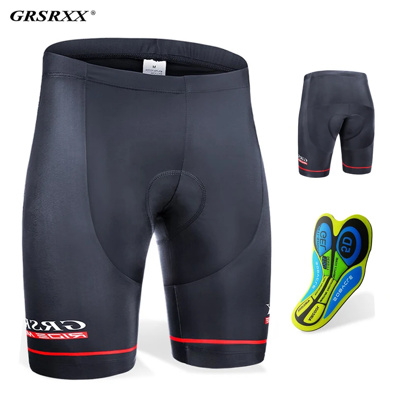 GRSRXX Летние велосипедные шорты, мужские велосипедные брюки MTB, противоударные колготки с гелевой подкладкой 5D, Дышащая спортивная одежда для шоссейных гонок на велосипеде Изображение 0