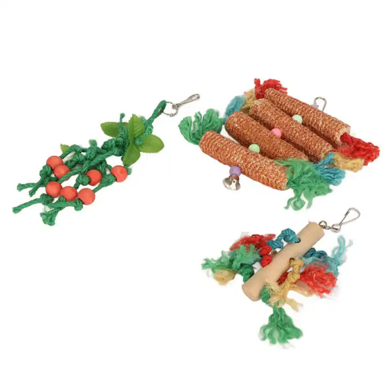 Игрушка для жевания кукурузы в клетке для попугаев, красочные игрушки, устойчивые к укусам, для лазания и изучения Изображение 3