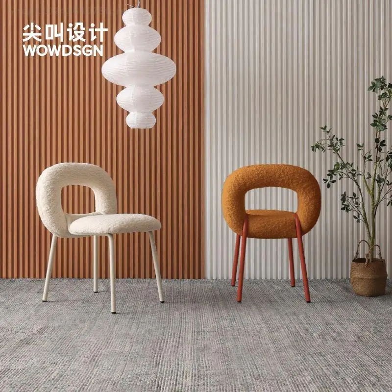 Стул для пончиков Nordic home дизайнерский обеденный стул с откидной спинкой для маленькой квартиры легкое роскошное кресло для макияжа sillas de comedor silla Изображение 1
