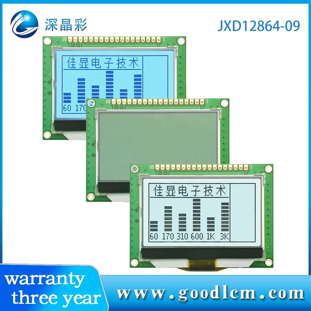 жк-дисплей с матрицей 12864 cog зелено-синего цвета с подсветкой JXD12864-09 ЖК-модуль cog cog12864 стандартный экран Изображение 0