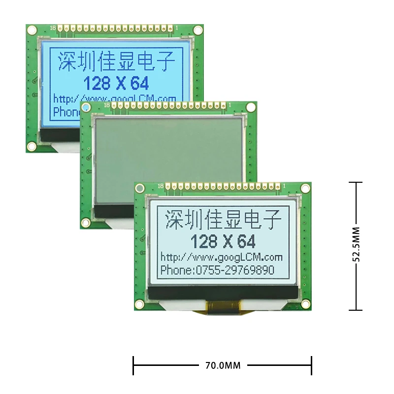 жк-дисплей с матрицей 12864 cog зелено-синего цвета с подсветкой JXD12864-09 ЖК-модуль cog cog12864 стандартный экран Изображение 1