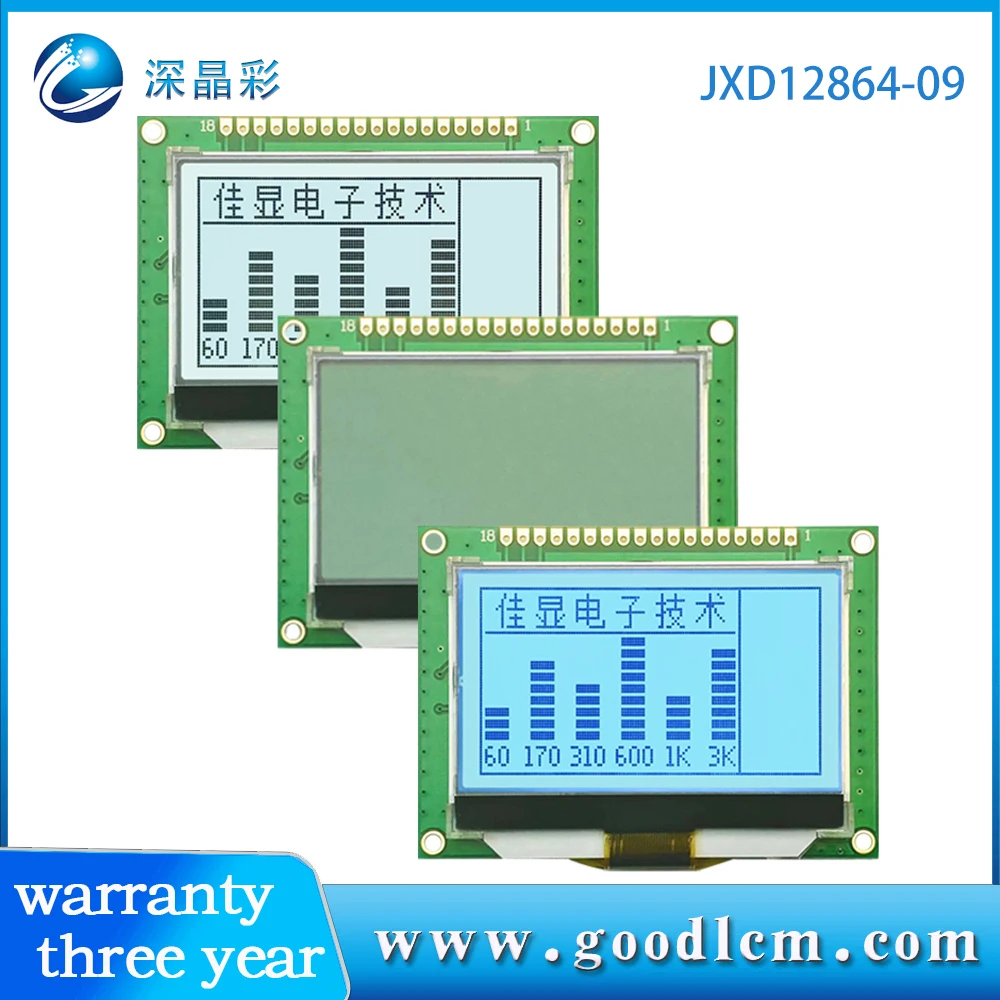 жк-дисплей с матрицей 12864 cog зелено-синего цвета с подсветкой JXD12864-09 ЖК-модуль cog cog12864 стандартный экран Изображение 3