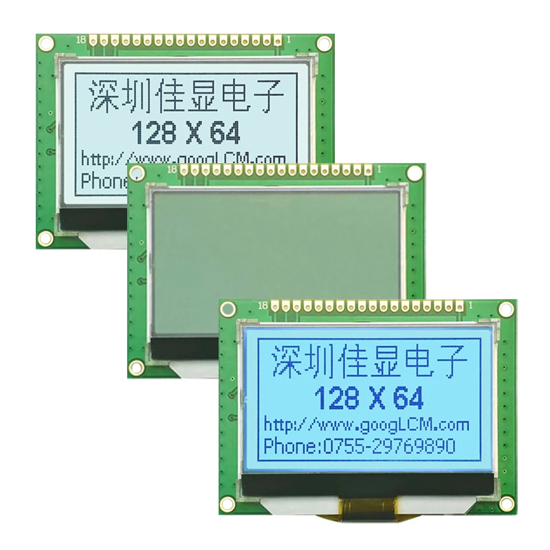 жк-дисплей с матрицей 12864 cog зелено-синего цвета с подсветкой JXD12864-09 ЖК-модуль cog cog12864 стандартный экран Изображение 5