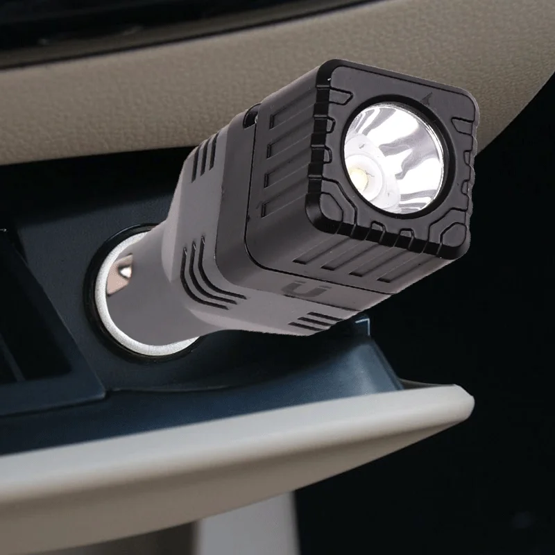 Светодиодный фонарик ZK20, МИНИ-автомобильный заряжаемый фонарь, Мощная лампа, встроенный литий-ионный аккумулятор, гнездо автомобильного прикуривателя Изображение 2