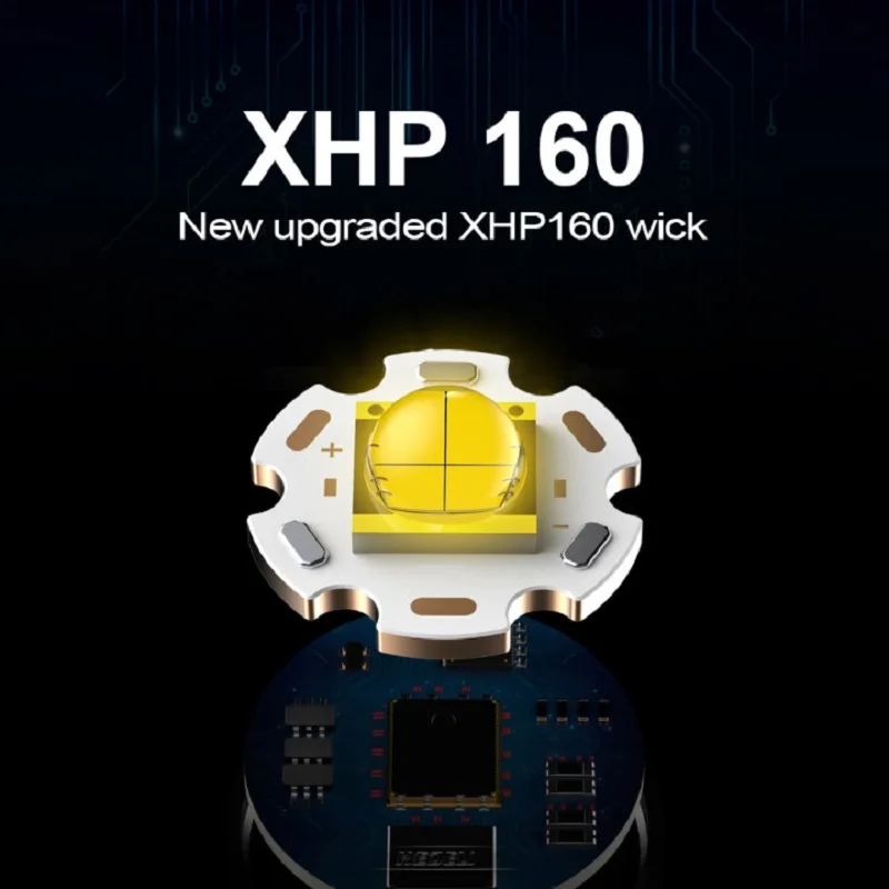 2021 Мощный XHP160 XHP90 Светодиодный Фонарик 18650 26650 USB Перезаряжаемый Фонарик Cree XHP50.2 Тактическая Вспышка Фонарь Лампа Изображение 1