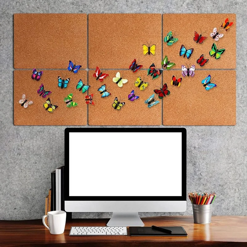 20ШТ застежек-бабочек, декоративные булавки для фотостены, пробковая доска, доска объявлений, украшения для стен в классе, дома, сделай сам Изображение 5