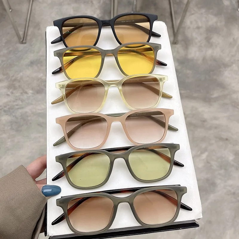 Солнцезащитные очки с абажуром UV400 в стиле панк для вождения, Градиентные Линзы, Брендовые Дизайнерские Модные Мужские Женские солнцезащитные очки, Квадратные Изображение 0