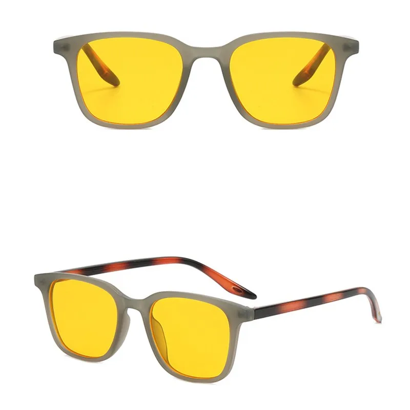 Солнцезащитные очки с абажуром UV400 в стиле панк для вождения, Градиентные Линзы, Брендовые Дизайнерские Модные Мужские Женские солнцезащитные очки, Квадратные Изображение 2