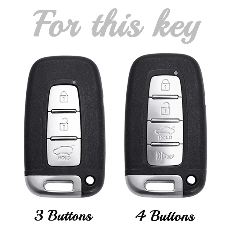 3 4 Кнопки TPU Чехол Для Ключей Автомобиля Чехол Для Hyundai Genesis Coupe Sonata Ix35 Для Kia Forte Sportage K2 K5 Аксессуары Для Брелоков Изображение 3