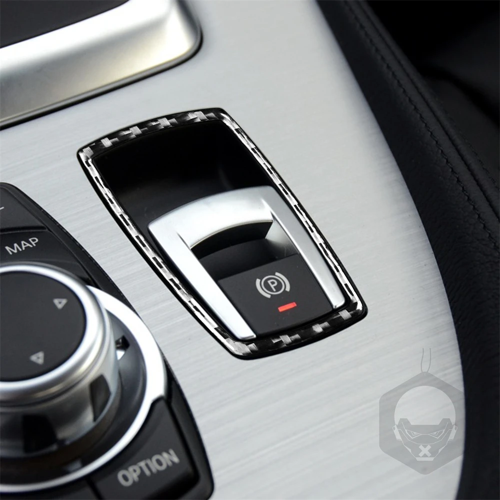 Для BMW Z4 E89 2009-2016 Автомобильный Ручной Тормоз Auto Hold Кнопка Переключения P Наклейка Крышка Накладка Из Углеродного Волокна Защитные Аксессуары Изображение 0