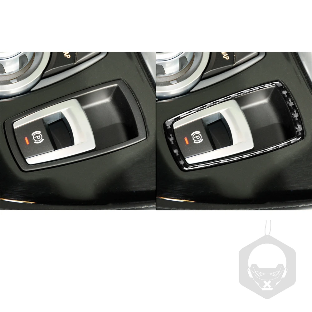 Для BMW Z4 E89 2009-2016 Автомобильный Ручной Тормоз Auto Hold Кнопка Переключения P Наклейка Крышка Накладка Из Углеродного Волокна Защитные Аксессуары Изображение 4