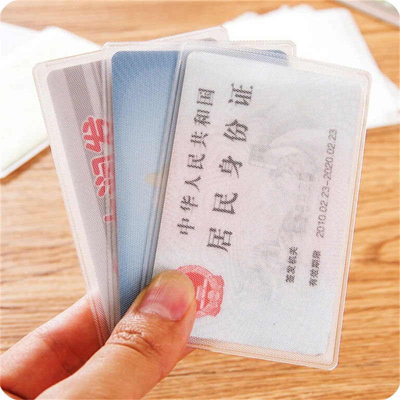 Водонепроницаемый Прозрачный ПВХ, матовый, для визитных карточек, обложек для заметок, чехлов, держателей проездных билетов, защитных сумок 10 шт. Изображение 1