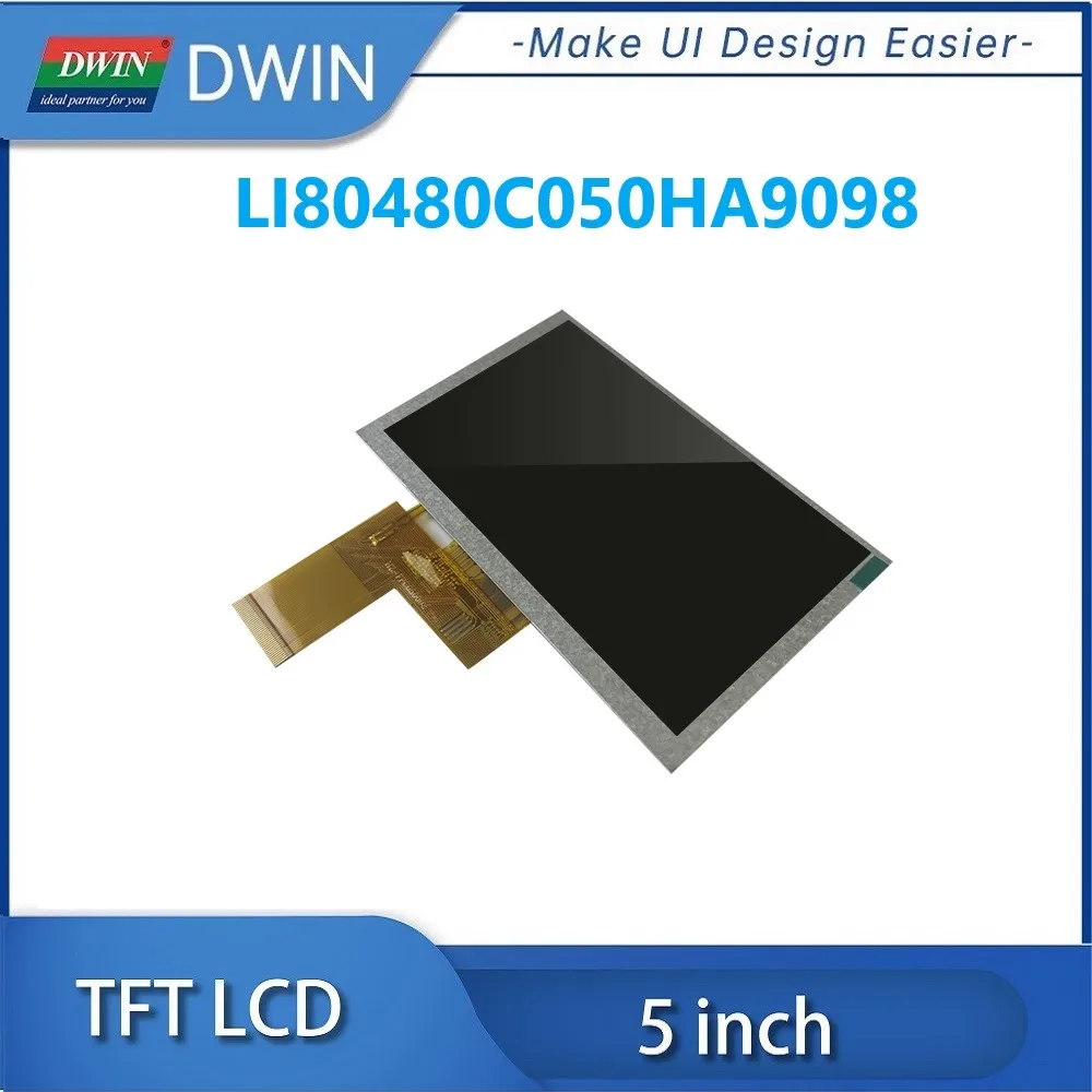 DWIN 5-дюймовый ЖК-Дисплей Высокой Яркости 900nit 800x480 IPS TFT С Интерфейсом RGB LI80480C050HA9098 Изображение 4