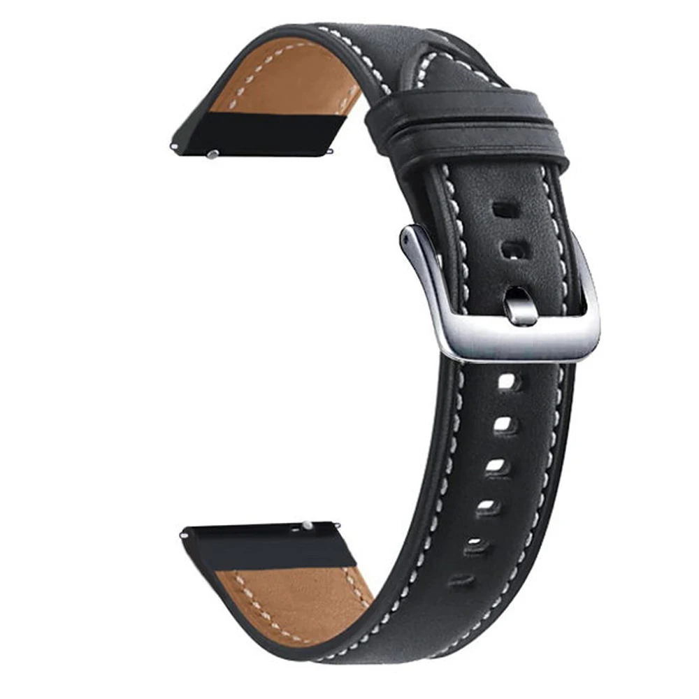 20 мм Кожаный ремешок для Samsung Galaxy Watch 5 Pro 45 мм 40 мм 44 мм ремешок для умных часов Galaxy 4 Classic 42 мм 46 мм браслет-браслет Изображение 2