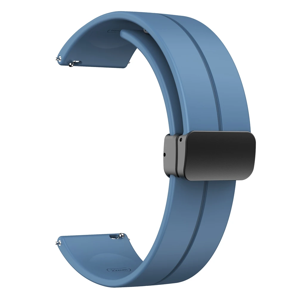 Силиконовый магнитный складной ремешок с пряжкой для Samsung Watch Active2 40 мм 44 мм ремешок для Galaxy Watch3 41 мм 45 мм ремешок для часов Gear S2 Изображение 5