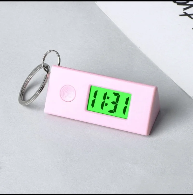 Студенческие часы-брелок Цифровые электронные часы Карманные часы с бесшумным тестированием, стеклянные карманные часы с высокой светопропускаемостью Изображение 4