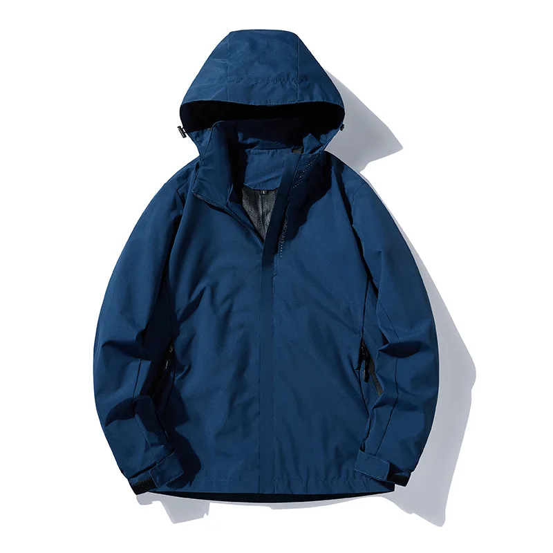 Корейская женская мужская ветровка, водонепроницаемая походная куртка, пальто, Мужская весенне-осенняя дорожная куртка, мужская модная верхняя одежда для улицы, топ Изображение 5