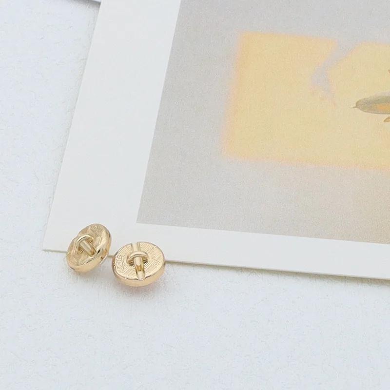 Пуговицы 10 мм роскошный металлический настройки золота для одежда пальто рубашки манжеты декор DIY ремесел поставок кнопку одеждой ретро швейная хвостовик  Изображение 5