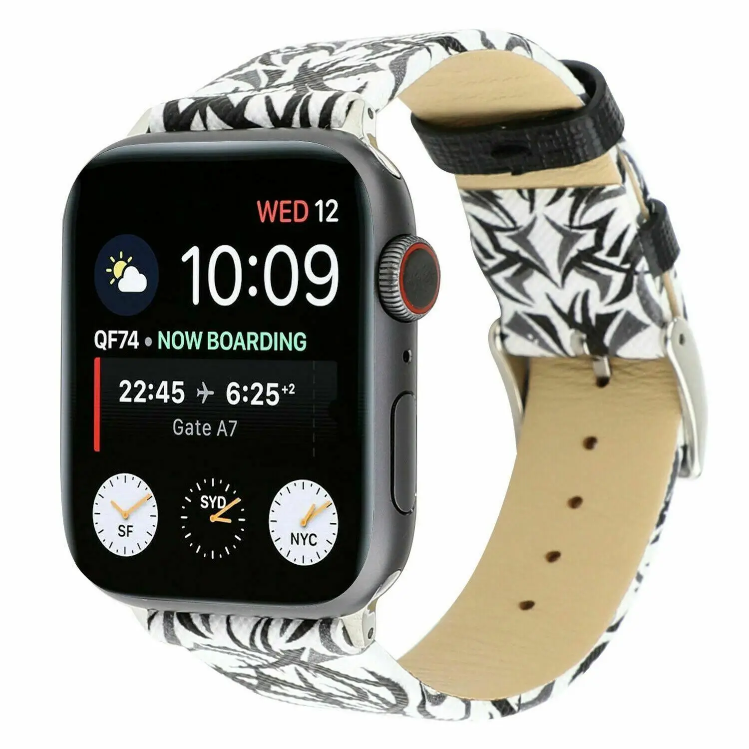 Кожаный Ремешок с принтом Ветви для Apple Watch Серии 1/2/3/4 Ремешок-браслет 40 мм 38 мм 44 мм 42 мм Ремешок-браслет для Apple iWatch Bands Изображение 2