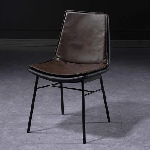 Обеденные стулья с черными Металлическими ножками, Роскошное удобное Ленивое кресло с откидной спинкой, Одноместные обеденные стулья Relax Dine, Модные товары для дома Sillas Изображение 0