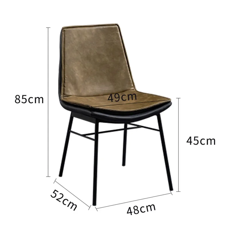 Обеденные стулья с черными Металлическими ножками, Роскошное удобное Ленивое кресло с откидной спинкой, Одноместные обеденные стулья Relax Dine, Модные товары для дома Sillas Изображение 5