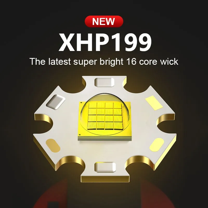 2021 НОВЫЙ XHP199 16-Ядерный Самый Мощный Светодиодный Фонарик 18650 Zoom Torch Light XHP160 XHP90 Водонепроницаемый Usb Перезаряжаемый Фонарик Изображение 1