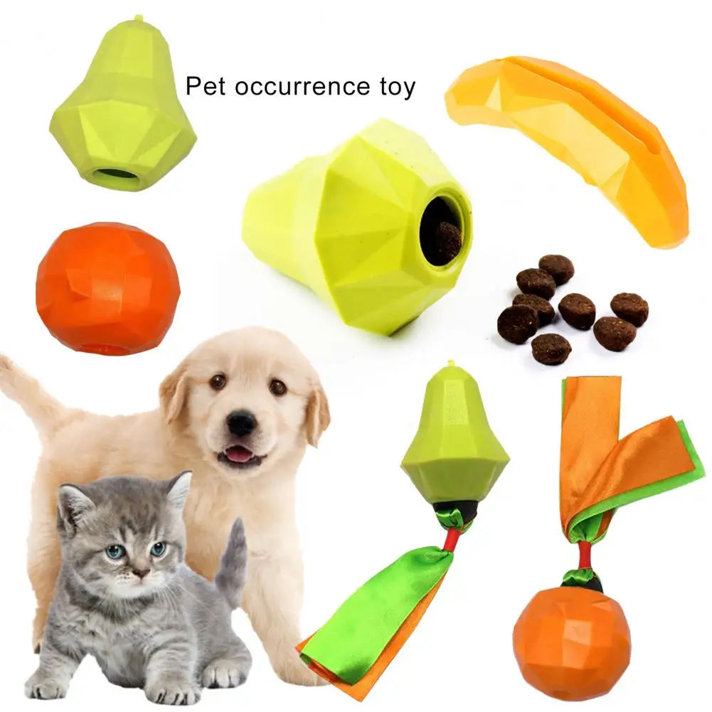 Игрушка для жевания собак Практичная легкая игрушка для протечек домашних животных оранжевой формы, игрушка для протечек корма для собак, товары для домашних животных Изображение 5